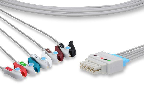 Datex Ohmeda Compatible ECG Leadwire 545318 5 Leads Pinch/Grabber 